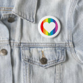 Badge Rond 5 Cm amour d'arc-en-ciel (En situation)