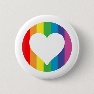 Badge Rond 5 Cm amour d'arc-en-ciel