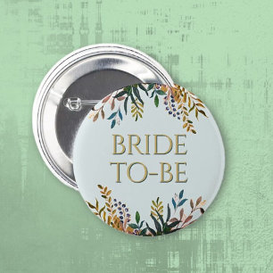 Badge Rond 5 Cm Amour d'automne ! Fête de fiançailles de la mariée