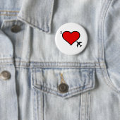 Badge Rond 5 Cm Amour d'avion (En situation)