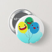 Badge Rond 5 Cm amour de ballons à voler (Devant & derrière)