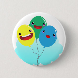 Badge Rond 5 Cm amour de ballons à voler