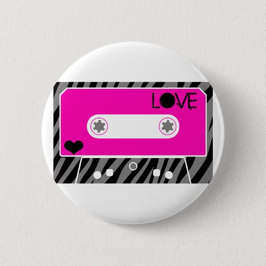 Badge Rond 5 Cm Amour de bande de mélange (Devant)
