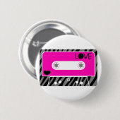 Badge Rond 5 Cm Amour de bande de mélange (Devant & derrière)