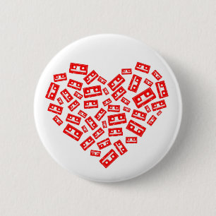 Badge Rond 5 Cm Amour de cassette