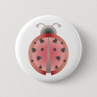 Badge Rond 5 Cm amour de coccinelle