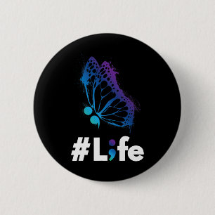 Badge Rond 5 Cm Amour De La Vie Et Soutien Sensibilisation À La Pr