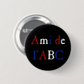 Badge Rond 5 Cm Amour de Les Misérables : Ami de l'ABC Button (Devant & derrière)