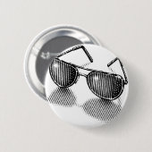 Badge Rond 5 Cm Amour de lunettes de soleil (Devant & derrière)