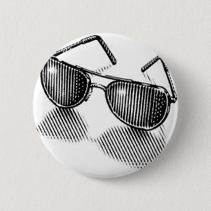 Badge Rond 5 Cm Amour de lunettes de soleil