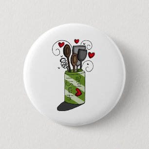 Badge Rond 5 Cm amour de l'ustensile vol25
