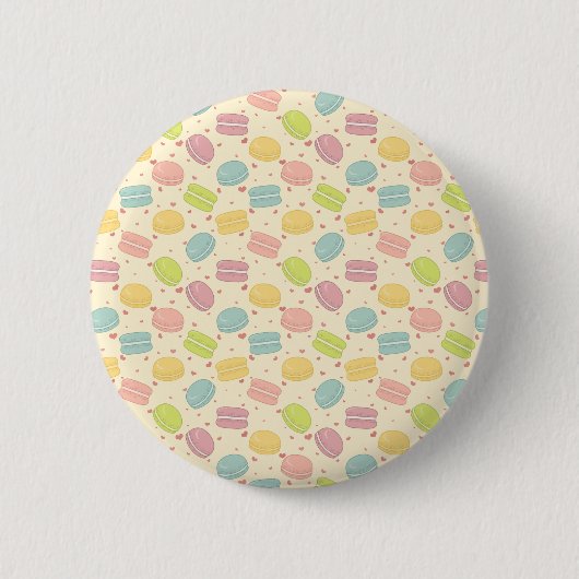 Badge Rond 5 Cm Amour de Macaron (Devant)