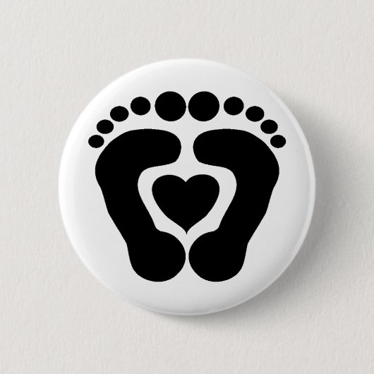 Badge Rond 5 Cm Amour de pied (Devant)