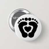 Badge Rond 5 Cm Amour de pied (Devant & derrière)