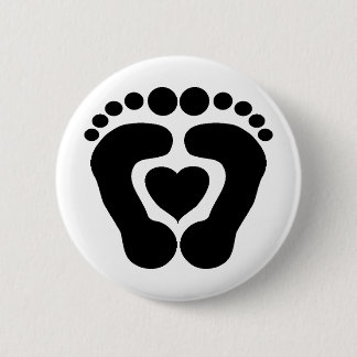 Badge Rond 5 Cm Amour de pied