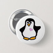 Badge Rond 5 Cm Amour de pingouin (Devant & derrière)