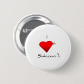 Badge Rond 5 Cm Amour de Shakespeare (Devant & derrière)