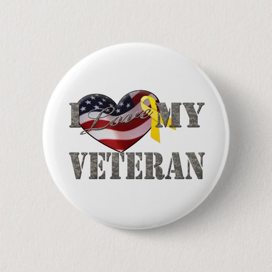 Badge Rond 5 Cm Amour de vétéran (Devant)