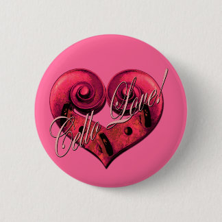 Badge Rond 5 Cm amour de violoncelle