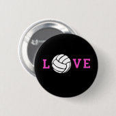 Badge Rond 5 Cm Amour de volleyball (Devant & derrière)
