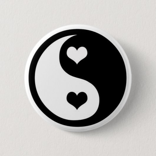 Badge Rond 5 Cm Amour de Ying Yang (Devant)
