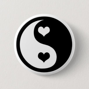 Badge Rond 5 Cm Amour de Ying Yang