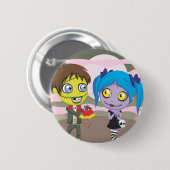 Badge Rond 5 Cm Amour de zombi (Devant & derrière)