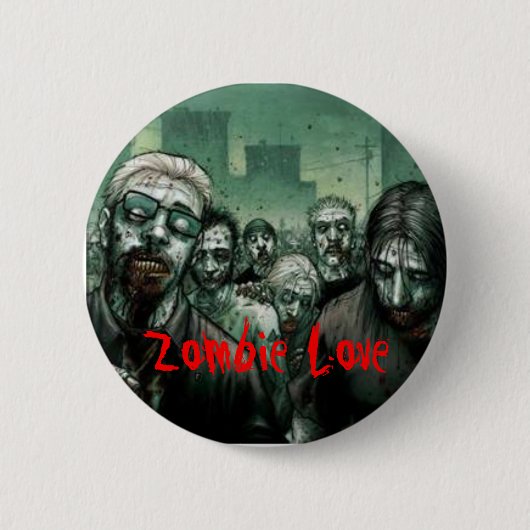Badge Rond 5 Cm Amour de zombi (Devant)