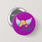Badge Rond 5 Cm Amour des Anges (Devant & derrière)