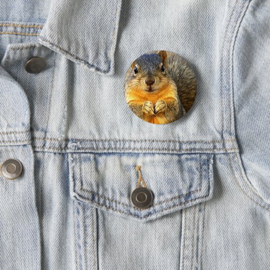 Badge Rond 5 Cm Amour des écureuils_ (En situation)