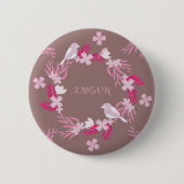 Badge Rond 5 Cm amour des oiseaux (Devant)