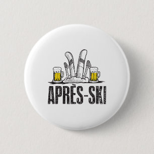 Badge Rond 5 Cm Amour Drôle Apres Chemise De Ski - Grands Amateurs