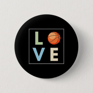 Badge Rond 5 Cm Amour du basket-ball