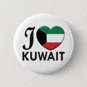 Badge Rond 5 Cm Amour du Kowéit (Devant)