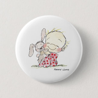 Badge Rond 5 Cm Amour du lapin EAS-007 !