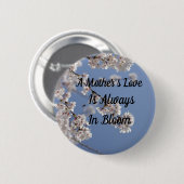 Badge Rond 5 Cm Amour d'une mère, belle, fleurs de cerisier (Devant & derrière)