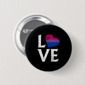 Badge Rond 5 Cm Amour empilé par fierté bisexuelle (Devant & derrière)
