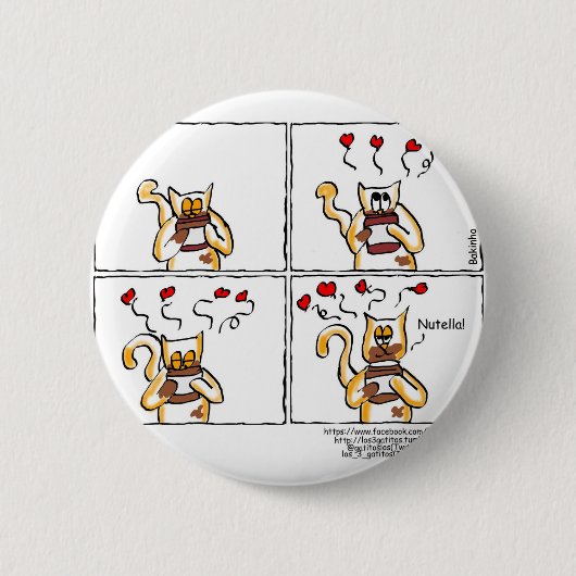 Badge Rond 5 Cm Amour est Nutella (Devant)