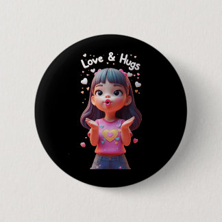 Badge Rond 5 Cm Amour et câlins Design drôle unisexe pour hommes f