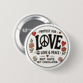 Badge Rond 5 Cm Amour et paix (Devant & derrière)