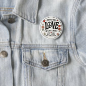 Badge Rond 5 Cm Amour et paix (En situation)