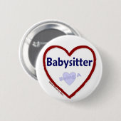 Badge Rond 5 Cm Amour étant une babysitter (Devant & derrière)