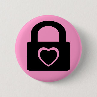 Badge Rond 5 Cm amour fermé.