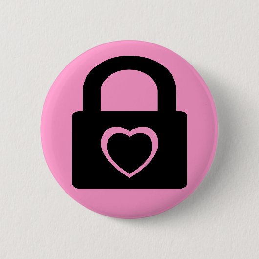 Badge Rond 5 Cm amour fermé. (Devant)