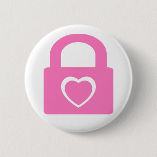 Badge Rond 5 Cm amour fermé.