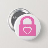 Badge Rond 5 Cm amour fermé. (Devant & derrière)