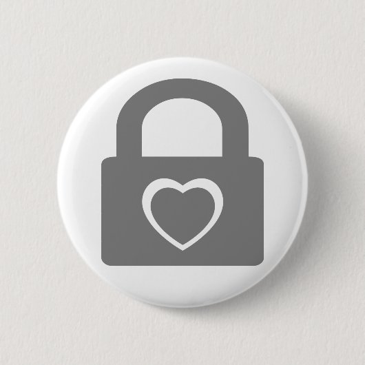 Badge Rond 5 Cm amour fermé. (Devant)