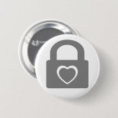 Badge Rond 5 Cm amour fermé. (Devant & derrière)