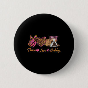 Badge Rond 5 Cm Amour Français Bulldog Fun Chien Chien Chien Chien