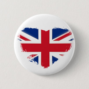 Badge Rond 5 Cm Amour Grande-Bretagne